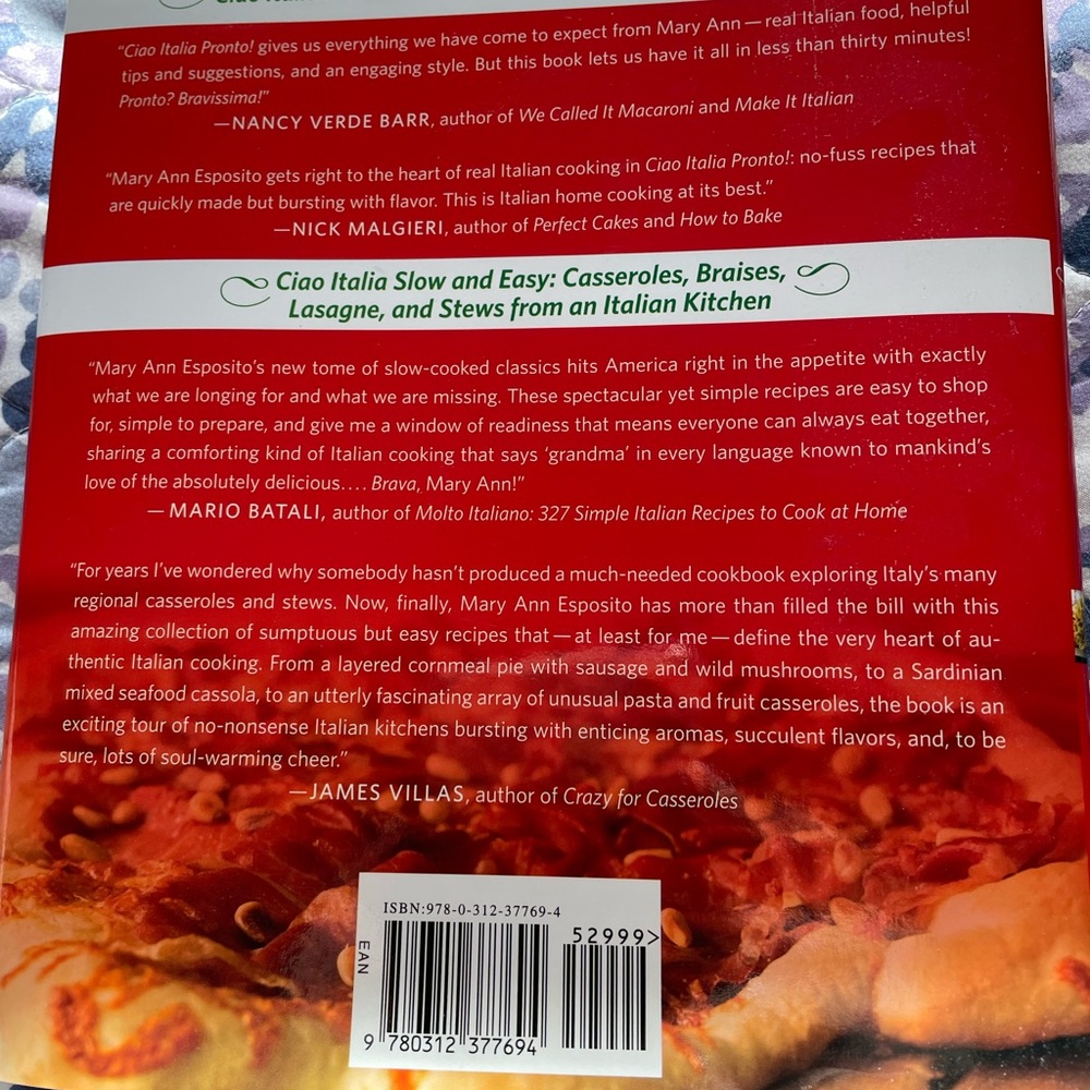 Ciao Italia Cookbook